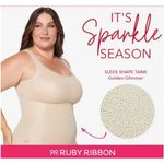 Ruby Ribbon Embellished Fawn Sleek Tank, Size 42 Tan Photo 1