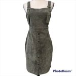 &merci &Merci medium polyester womens green overall dress adjustable straps zipper side Photo 8