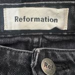 Reformation  Denim Jeans Button Fly Washed Black Size 31 Photo 5