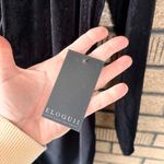 Eloquii Black Velvet Mock Neck Bodycon Midi Dress Slit Plus Size 16 NWT Holiday Photo 1