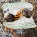 Hoka One One Cream and Orange Athletic Shoes Size 11 Photo 1