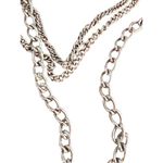 Vintage Silver Tone Multi Chain Locket Necklace Antique Portraits Layered Estate Photo 1
