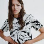 ZARA NWT Tie Dye Cropped T-Shirt 100% Cotton Photo 1