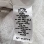 Liz Claiborne Trouser 12 Back Elastic Fully-Lined Linen Blend Gozy Pant White Photo 6