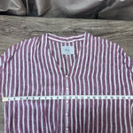 Rails  Thea Milos Stripe Red White Linen Tie‎ Front Button Down Top Sz S Photo 5