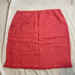 136 Vintage 90’s Gap Linen Pink frayed hem Skirt 10 Princess Preppy Old Money Photo 1