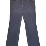 Loft Boot Cut Slim Mid-Rise Womens Jeans Size 10 Dark Wash inseam 29 Button Photo 0