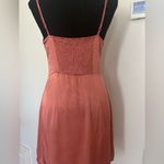 Abercrombie & Fitch PETITE mini pink satin slip dress with adjustable straps. Photo 9