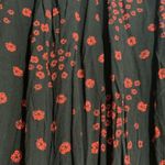 Free People  womens XS red black flowers in her hair blouse long sleeve floral Photo 5