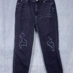 PacSun Womens Size 31 Black Ripped Distressed Jeans Denim Mom Jean Cotton Rise Photo 0