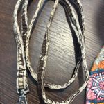 Vera Bradley  Beachy Worn Woven Beige and Brown Lanyard Keychain Photo 0