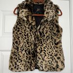 JACK Animal Print Faux Fur One Hook Closure Sleeveless Statement Vest Photo 4