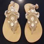 Trina Turk ππ Thong Sandals w/ Shells & Beads Photo 0