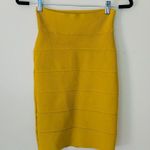 BCBGMAXAZRIA  Yellow Mustard Citron Alexa Skirt Bandage Bodycon Women's Size S Photo 2