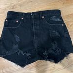 Levi's Levi’s 501 Ripped Black Jean Shorts Photo 0
