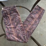 L'Agence L’AGENCE Margot High Rise Cropped Skinny Python Snake Print Jeans Brown 25 NWOT Photo 0