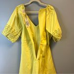 Tanya Taylor  Lacey Dress in Daffodil Yellow Sz 18 NWT w/ V Neck & Puff Sleeves Photo 12