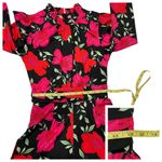 Pretty Little Thing High Neck Romper - Black Floral - 2 Photo 4