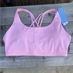 Southern Tide New Womens XL Sports Bra Pink Striped Nessa Skip Strappy Back Photo 3