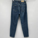 ZARA  Jeans Slim Straight Leg High Rise Dark‎ Wash Blue Denim Women’s Size 2 Photo 3