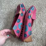 Venus Pink Printed Floral Leather Slip On Loafers Women's Size 41 / US Size 10 Photo 7