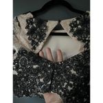 Xtraordinary Women's Lace Crop Top with Black Floral Appliqué Photo 8