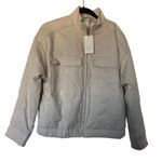 A New Day Women's Cream Long Sleeve Brushed Padded Jacket - Size Medium - NWT Photo 0