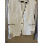 Helmut Lang White Gray Textured Linen Silk Blend Tailored Blazer Sports Jacket Photo 2