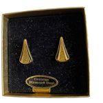 Vintage VanDoran Clip On Diamond Dust Earrings Gold Photo 0