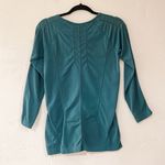 Athleta  Footless Seamless Long Sleeve Shirt in Lagoon Teal Small Photo 3