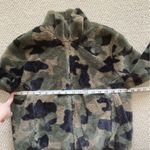 Socialite Green Black Camouflage Fluffy Bomber Jacket Women’s Size S Like New Photo 3