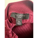 Talbots Mock Neck Knit Sweater with Gold Buttons Petite Large Photo 5