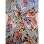 Boston Proper Sz 18 Floral Satin Sequin Kimono Dress Ethereal Feminine Glam Photo 5
