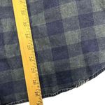 Flag and anthem blue plaid denim long sleeve button down shirt size xl Photo 7