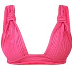 Pretty Little Thing Hot Pink Plisse Knot Bralette Photo 4