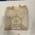 Vintage 80’s St. John santana knit creamy mock neck sweater nautical bling Silver Size L Photo 13