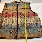 Alfred Dunner  Multicolor Tapestry Zip Up Vest Women’s Size 22W Fall Botanical Photo 6