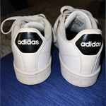 Adidas Cloudfoam Advantage White Black Perforated Stripe Sneakers Tennis Shoes Photo 1
