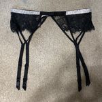 Victoria's Secret Victoria’s Secret Very Sexy Black Lace Shine Strap Garter Belt Size XS/S Photo 4