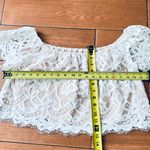 Lucy Paris embroidered beige crop top Size M Photo 3