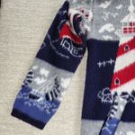 Artesanías Tuntaquimba Ecuador Wool Lighthouse Sweater Hoodie Nautical Knit L Blue Size L Photo 7