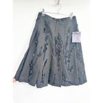 Prada $16k Black Navy Beaded Embellished Pleated Skirt Size 40 New w Flaw Photo 4