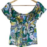 Rue 21 NWT Blouse Womens S Multicolor Paisley Off Shoulder Ruffle Boho Hippie Photo 0