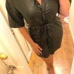 Pretty Little Thing Black Button Leather Dress Photo 1