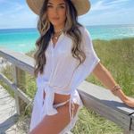 l*space NWT! L* Anita White Cover-Up Dress - Size Medium/Large Photo 13