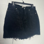 Love Tree Black Corduroy Mini Skirt Womens Large Frayed Hem Casual Photo 0