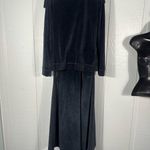 J. Jill Black Velour Zip Front Jacket and Skirt Lounge Set Size Small EUC Photo 5