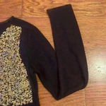 THML  gold sequin pullover black sweater size Medium Exc Con Photo 4