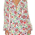 NWT AFRM Caprice Long Sleeve Mini Dress in Summer Daisy Bouquet Women’s size XS​ Red Photo 0