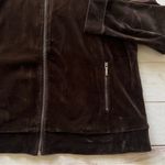 Ralph Lauren LRL Women's Velour Brown Full Zip Up Track Jacket Size 1X Photo 6